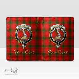 Scottish MacQuarrie Modern Clan Crest Tartan Mens Leather Wallet Tartan Wallet
