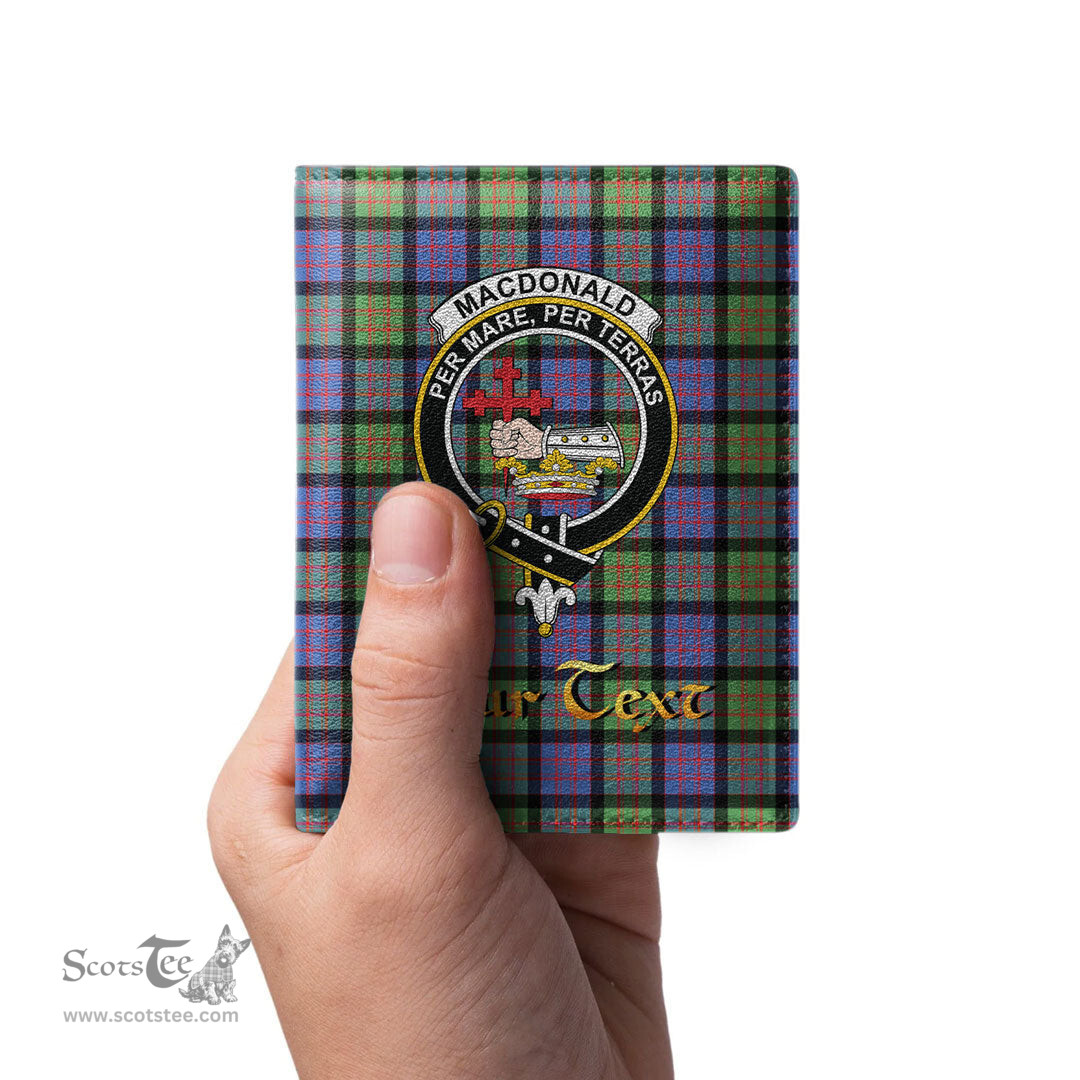Scottish MacDonald Ancient Clan Crest Tartan Mens Leather Wallet Tartan Wallet