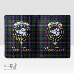 Scottish Galbraith Modern Clan Crest Tartan Mens Leather Wallet Tartan Wallet