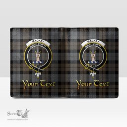 Scottish MacKay Weathered Clan Crest Tartan Mens Leather Wallet Tartan Wallet