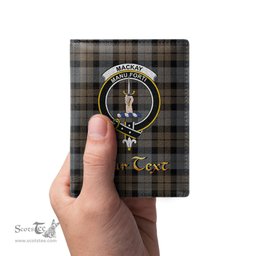 Scottish MacKay Weathered Clan Crest Tartan Mens Leather Wallet Tartan Wallet