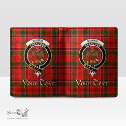 Scottish Munro Modern Clan Crest Tartan Mens Leather Wallet Tartan Wallet