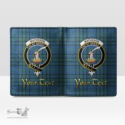 Scottish Matheson Hunting Ancient Clan Crest Tartan Mens Leather Wallet Tartan Wallet
