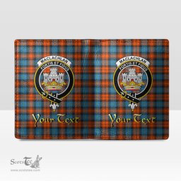 Scottish MacLachlan Ancient Clan Crest Tartan Mens Leather Wallet Tartan Wallet