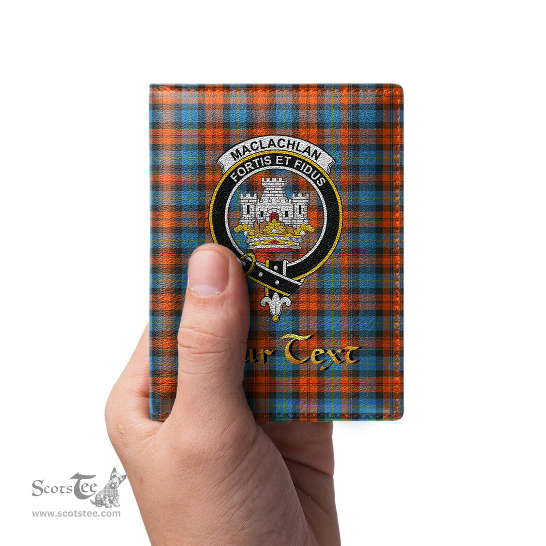 Scottish MacLachlan Ancient Clan Crest Tartan Mens Leather Wallet Tartan Wallet