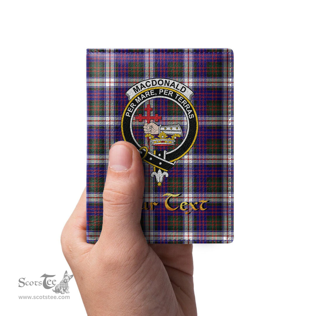 Scottish MacDonald Dress Modern Clan Crest Tartan Mens Leather Wallet Tartan Wallet