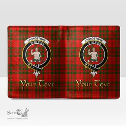 Scottish Livingstone Modern Clan Crest Tartan Mens Leather Wallet Tartan Wallet