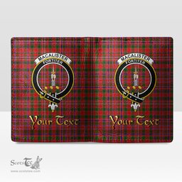 Scottish MacAlister Modern Clan Crest Tartan Mens Leather Wallet Tartan Wallet