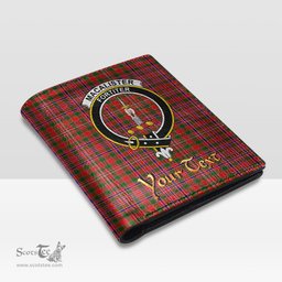 Scottish MacAlister Modern Clan Crest Tartan Mens Leather Wallet Tartan Wallet