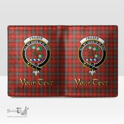 Scottish Fraser Weathered Clan Crest Tartan Mens Leather Wallet Tartan Wallet