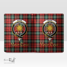 Scottish Kerr Ancient Clan Crest Tartan Mens Leather Wallet Tartan Wallet