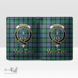 Scottish Morrison Ancient Clan Crest Tartan Mens Leather Wallet Tartan Wallet