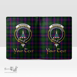 Scottish Morrison Modern Clan Crest Tartan Mens Leather Wallet Tartan Wallet