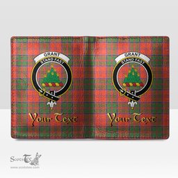 Scottish Grant Ancient Clan Crest Tartan Mens Leather Wallet Tartan Wallet