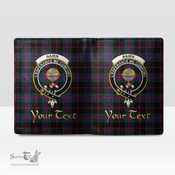 Scottish Nairn Clan Crest Tartan Mens Leather Wallet Tartan Wallet
