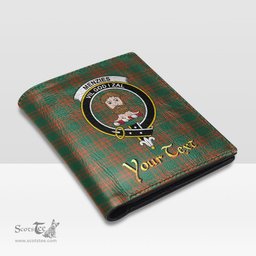 Scottish Menzies Green Ancient Clan Crest Tartan Mens Leather Wallet Tartan Wallet
