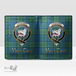 Scottish Lockhart Clan Crest Tartan Mens Leather Wallet Tartan Wallet