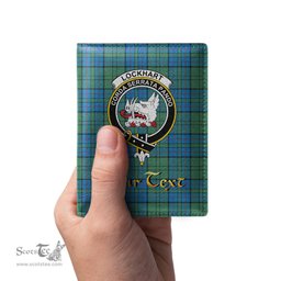 Scottish Lockhart Clan Crest Tartan Mens Leather Wallet Tartan Wallet