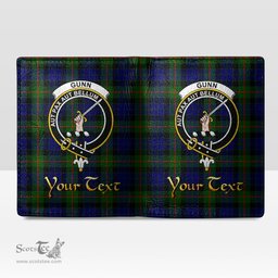 Scottish Gunn Modern Clan Crest Tartan Mens Leather Wallet Tartan Wallet