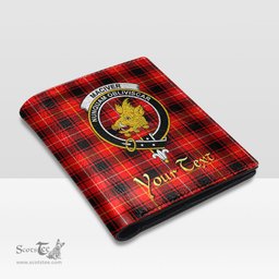 Scottish MacIver Modern Clan Crest Tartan Mens Leather Wallet Tartan Wallet