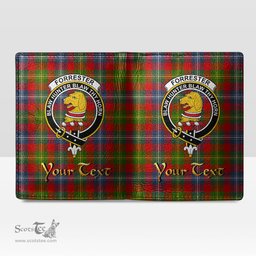 Scottish Forrester Clan Crest Tartan Mens Leather Wallet Tartan Wallet