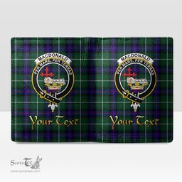 Scottish MacDonald of the Isles Hunting Modern Clan Crest Tartan Mens Leather Wallet Tartan Wallet