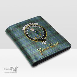 Scottish MacInnes Ancient Clan Crest Tartan Mens Leather Wallet Tartan Wallet
