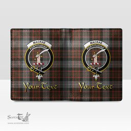Scottish MacRae Hunting Weathered Clan Crest Tartan Mens Leather Wallet Tartan Wallet