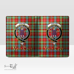 Scottish Ogilvie Clan Crest Tartan Mens Leather Wallet Tartan Wallet