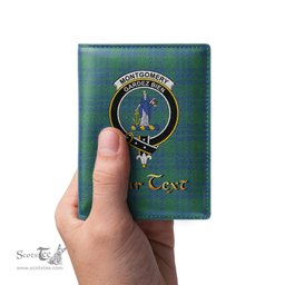 Scottish Montgomery Ancient Clan Crest Tartan Mens Leather Wallet Tartan Wallet