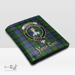Scottish Paterson Clan Crest Tartan Mens Leather Wallet Tartan Wallet