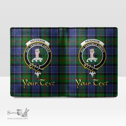 Scottish Paterson Clan Crest Tartan Mens Leather Wallet Tartan Wallet