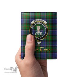 Scottish Paterson Clan Crest Tartan Mens Leather Wallet Tartan Wallet