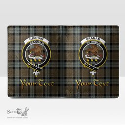 Scottish Graham of Menteith Weathered Clan Crest Tartan Mens Leather Wallet Tartan Wallet
