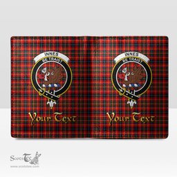 Scottish Innes Modern Clan Crest Tartan Mens Leather Wallet Tartan Wallet