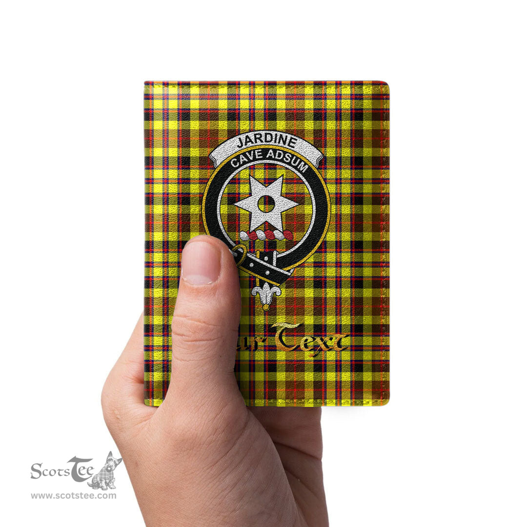 Scottish Jardine Clan Crest Tartan Mens Leather Wallet Tartan Wallet