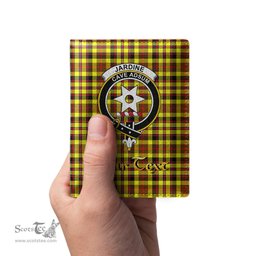 Scottish Jardine Clan Crest Tartan Mens Leather Wallet Tartan Wallet
