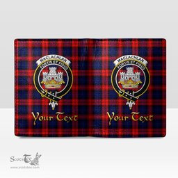 Scottish MacLachlan Modern Clan Crest Tartan Mens Leather Wallet Tartan Wallet