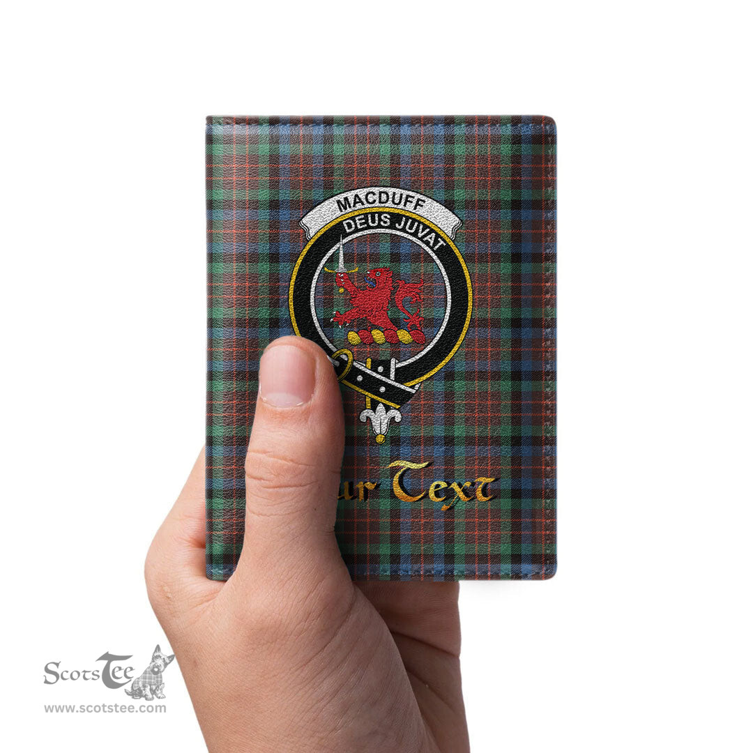 Scottish MacDuff Hunting Ancient Clan Crest Tartan Mens Leather Wallet Tartan Wallet