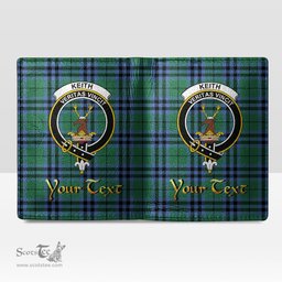 Scottish Keith Ancient Clan Crest Tartan Mens Leather Wallet Tartan Wallet