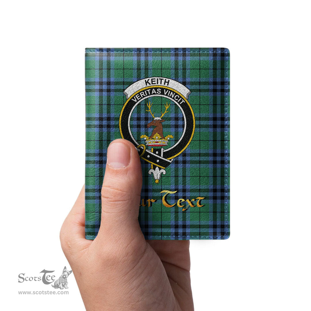 Scottish Keith Ancient Clan Crest Tartan Mens Leather Wallet Tartan Wallet