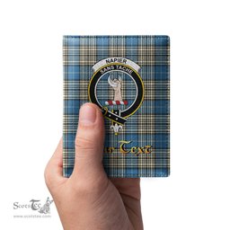 Scottish Napier Ancient Clan Crest Tartan Mens Leather Wallet Tartan Wallet