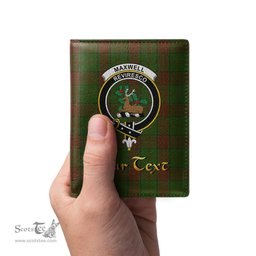 Scottish Maxwell Hunting Clan Crest Tartan Mens Leather Wallet Tartan Wallet
