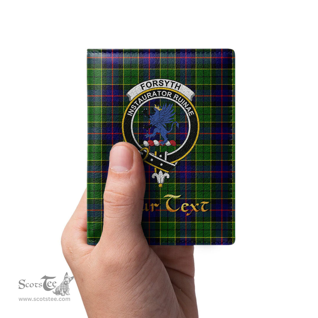 Scottish Forsyth Modern Clan Crest Tartan Mens Leather Wallet Tartan Wallet
