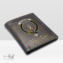 Scottish MacIntyre Ancient Clan Crest Tartan Mens Leather Wallet Tartan Wallet