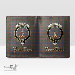 Scottish MacIntyre Ancient Clan Crest Tartan Mens Leather Wallet Tartan Wallet