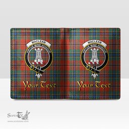 Scottish MacLean of Duart Ancient Clan Crest Tartan Mens Leather Wallet Tartan Wallet