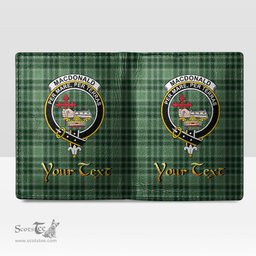 Scottish MacDonald Lord of the Isles Hunting Clan Crest Tartan Mens Leather Wallet Tartan Wallet