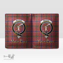 Scottish MacRae Ancient Clan Crest Tartan Mens Leather Wallet Tartan Wallet