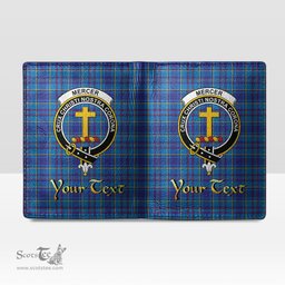 Scottish Mercer Modern Clan Crest Tartan Mens Leather Wallet Tartan Wallet